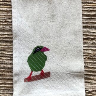 Green Magpie Bird Kitchen Towel